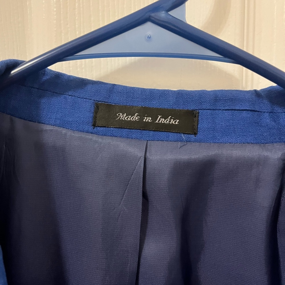 Lauren Ralph Lauren Royal Blue Linen Men's Blazer - Picture 2 of 9